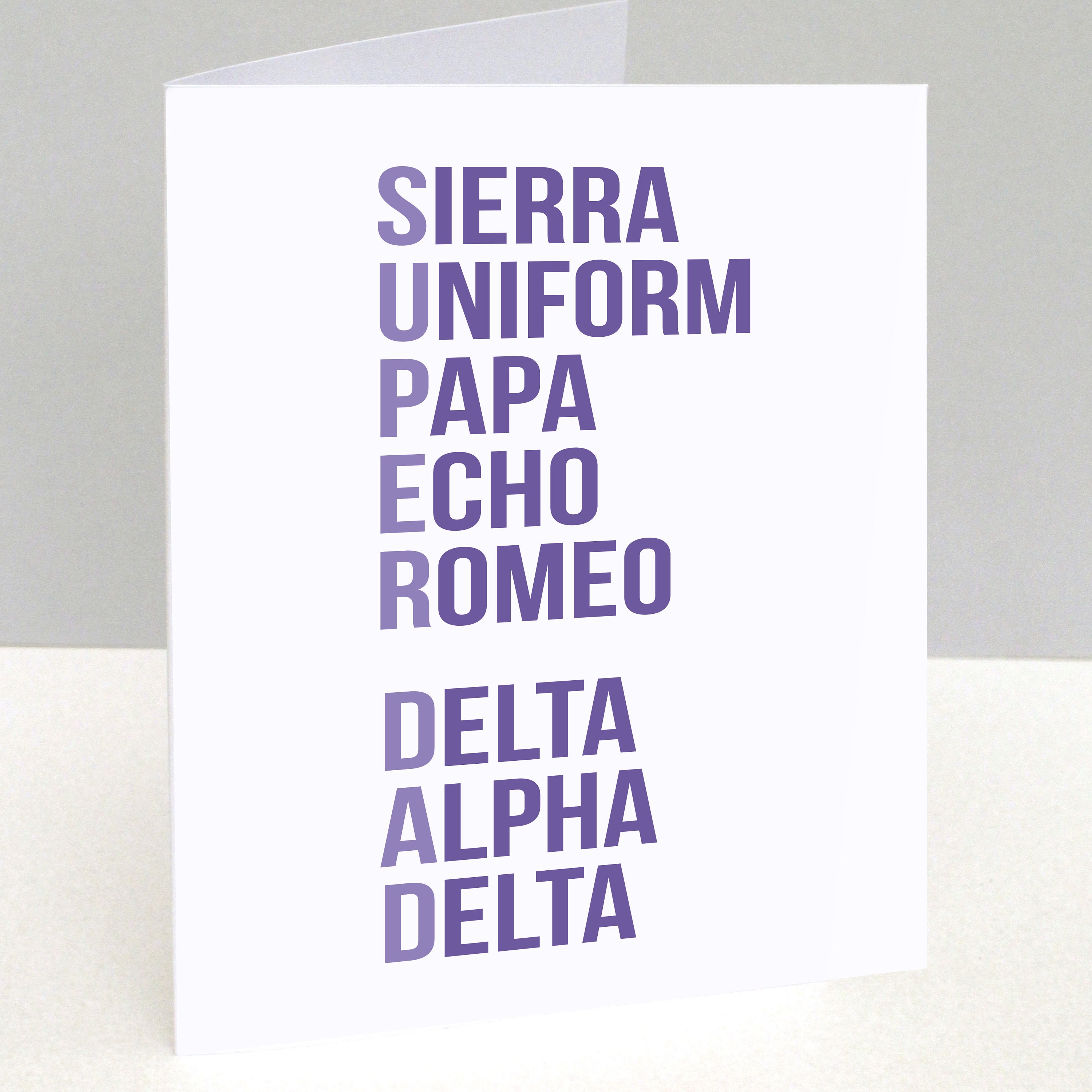 Phonetic Alphabet Super Dad Fathers Day Card - Etsy UK