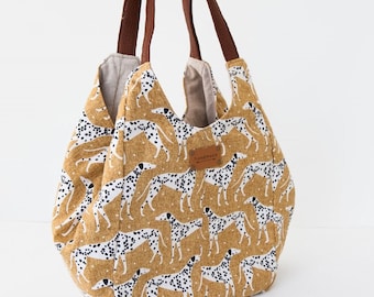 Patrón de costura en PDF para bolso hobo Pauline / Tutorial para bolso de hombro grande y holgado / Bolso tote DIY para el día a día / Bolso moderno con correas de cuero