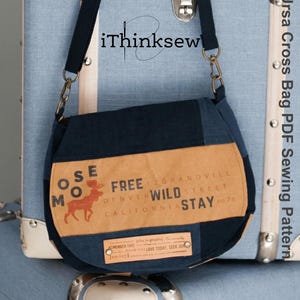 Wzór na torbę typu crossbody | Wzór PDF na torbę listonoszkę | Samouczek na torebkę z klapką w stylu patchworku | Codzienna torebka typu crossbody | Wzór na plecak DIY