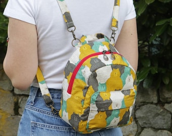 Joli Mini Backpack / Cross Bag PDF Sewing Pattern, small backpack