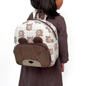 Danni Toddler Backpack PDF Sewing Pattern, school bag pattern, kids bag, children bag