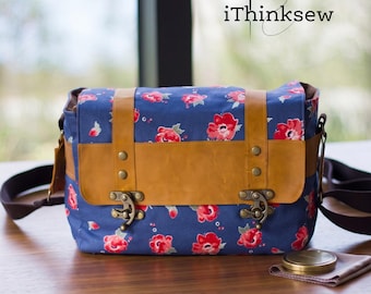 Max Vintage Kameratasche Schnittmuster PDF | Gepolsterte DSLR Crossbody Bag Tutorial | DIY Kameraeinlage & Gurt | Schnittmuster für den Kameragurt