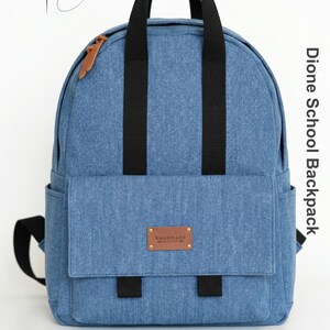 Dione naaipatroon voor uniseks rugzak pdf | Zelfstudie schooltas | Patroon laptoprugzak | Knutselproject voor dagelijkse rugzakken | Tassenmaker