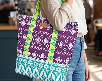 Lacy Tote Bag Sewing Pattern PDF | Multi Pocket Diaper Bag Pattern | DIY Travel Tote Bag Tutorial | Beginner Sewing Project