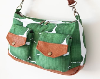 Naaipatroon Aoiefe Baguette Bag PDF | Zelfstudie schoudertas | DIY crossbody met meerdere zakken | Digitaal dagelijks handtassenproject voor Crafter