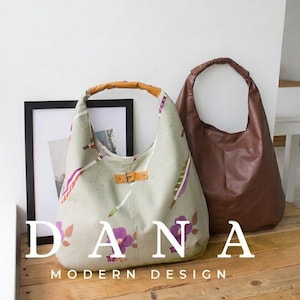 Patrón de costura en PDF para el bolso de hombro Arabella, bolso hobo, patrón de costura fácil