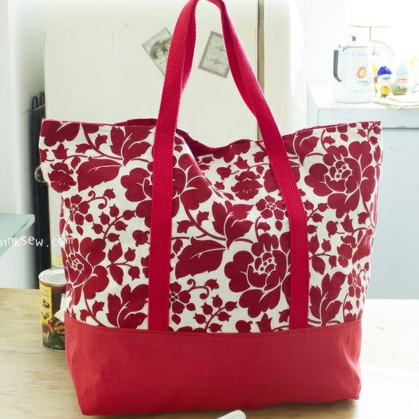 Martha Market Bag PDF Sewing Pattern - Tote Bag, Shopping, reusable bag, easy bag pattern