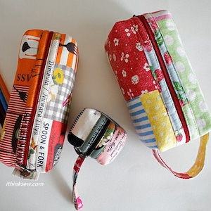 Nadia Pouch, Pencil Case (3 sizes) PDF Sewing Pattern