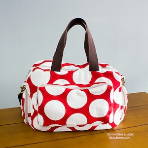 Katy Bag PDF Sewing Pattern, travel boston bag