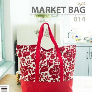Martha Market Bag PDF Sewing Pattern - Tote Bag, Shopping, reusable bag, easy bag pattern