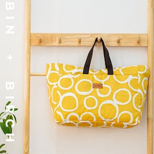 Kitsilano Picnic Bag PDF Sewing Pattern with Video Instruction, tote bag, travel bag pattern