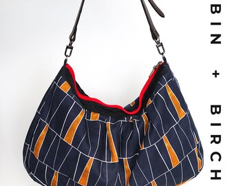 Patrón de costura en PDF para bolso hobo holgado Clara / Tutorial para bolso grande con cremallera con vídeo / Bolso casual fácil de hacer tú misma / Patrón de bolso para costureras
