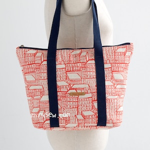 Odeya Tote Bag PDF Sewing Pattern, easy sewing pattern