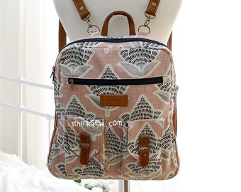 Trish Laptop Backpack PDF Sewing Pattern, school backpack