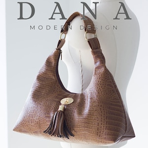 Josephine Bag PDF Sewing Pattern | Slouchy Shoulder Bag PDF | Patchwork Tote Tutorial | Color Block Purse DIY | Everyday Handbag Template
