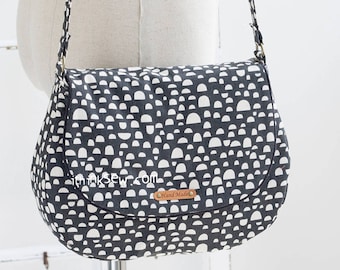 Erin Bag PDF Sewing Pattern, saddle bag