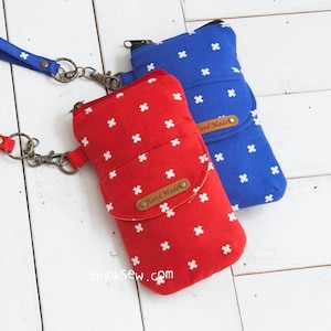 Suzy Smartphone Pouch PDF Sewing Pattern with FREE Phone Charger Holder Pattern