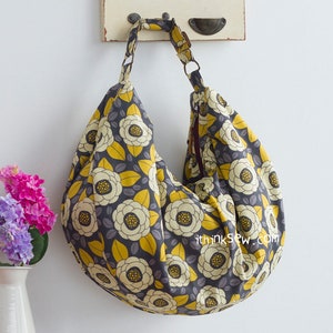 Adelaide Bag PDF Schnittmuster, Hobo bag Schnittmuster, einfaches Schnittmuster