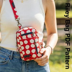 Patrón PDF para bolso bandolera pequeño / Tutorial de costura para bolso cruzado / Riñonera DIY / Bolso de uso diario / Patrón de manualidades para fabricantes de bolsos