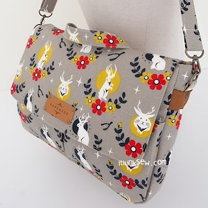 Yuni Messenger Bag  PDF Sewing Pattern, office bag