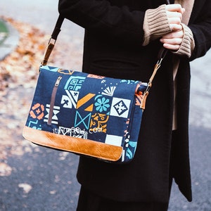 Rosita Messenger Bag PDF Sewing Pattern | Crossbody Bag PDF Tutorial | DIY Flap Bag with Zipper | Laptop Bag Pattern |