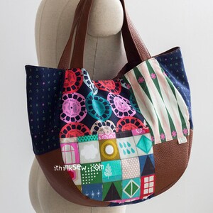 Ingrid Hobo Bag Sewing Pattern | Slouchy Tote Bag PDF | Patchwork Purse Tutorial | Large Everyday Handbag | Scrap Fabric DIY Bag Project