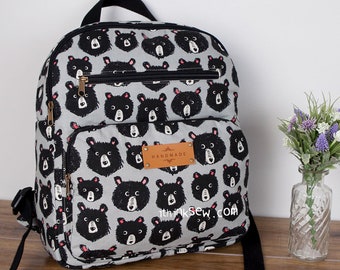 Elina Backpacks (2 Sizes) PDF Sewing Pattern, school backpack pattern