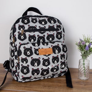 Elina Backpacks (2 Sizes) PDF Sewing Pattern, school backpack pattern