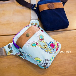 Danny Smartphone Sling Bag PDF Schnittmuster mit GRATIS Handy-Ladegerät Halter Pattern