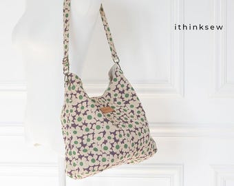 Liora Crossbody Bag Sewing Pattern PDF | Slouchy Hobo Tote Tutorial | Easy Everyday Purse DIY | Handbag Pattern with Pockets for Women
