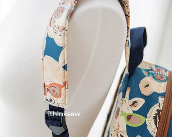 Zaino scolastico Ewan PDF modello di cucito, borsa da viaggio