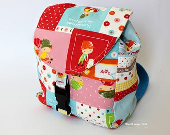 Edan Baby Backpack PDF Sewing Pattern, kinder garden bag pattern
