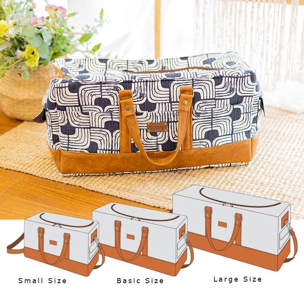 3 Sizes Remi Travel Bag PDF Sewing Pattern, duffle bag pattern