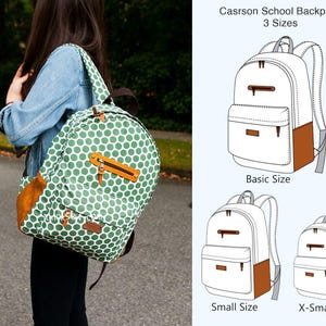 3 Sizes Carson School Backpack PDF Sewing Pattern