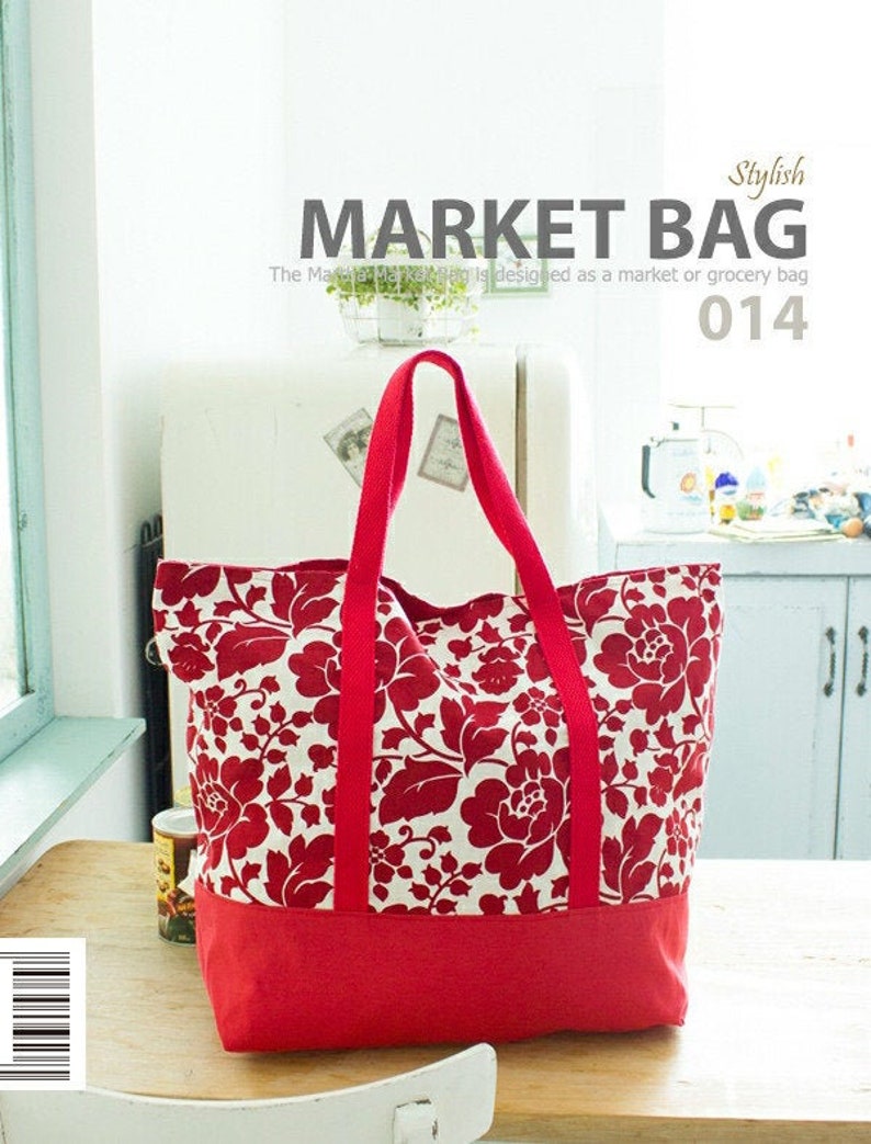 Cartamodello PDF Martha Market Bag, borsa della spesa, borsa riutilizzabile, modello di borsa facile immagine 8