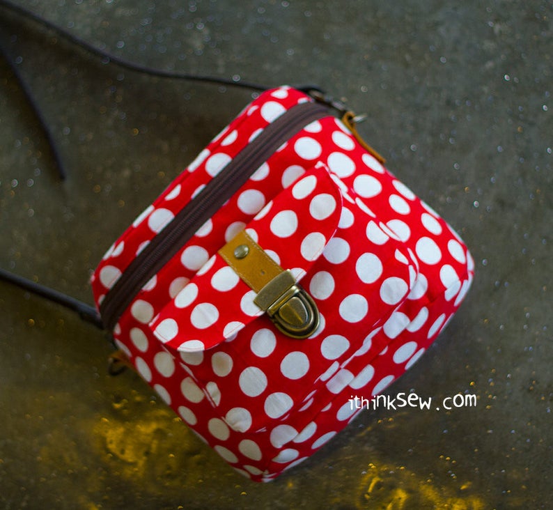 Nicky Camera Bag PDF Sewing Pattern with FREE Camera Strap pattern image 3