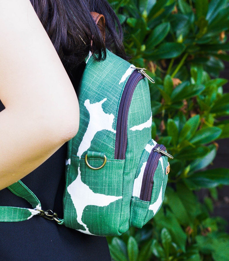 Magali Mini Backpack / Cross Bag PDF Sewing Pattern, small backpack image 5