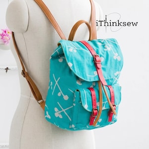 Demelza Backpack Sewing Pattern PDF | Drawstring Rucksack Tutorial | Small School Bag DIY | Bag Making Template | Everyday Purse for Sewists