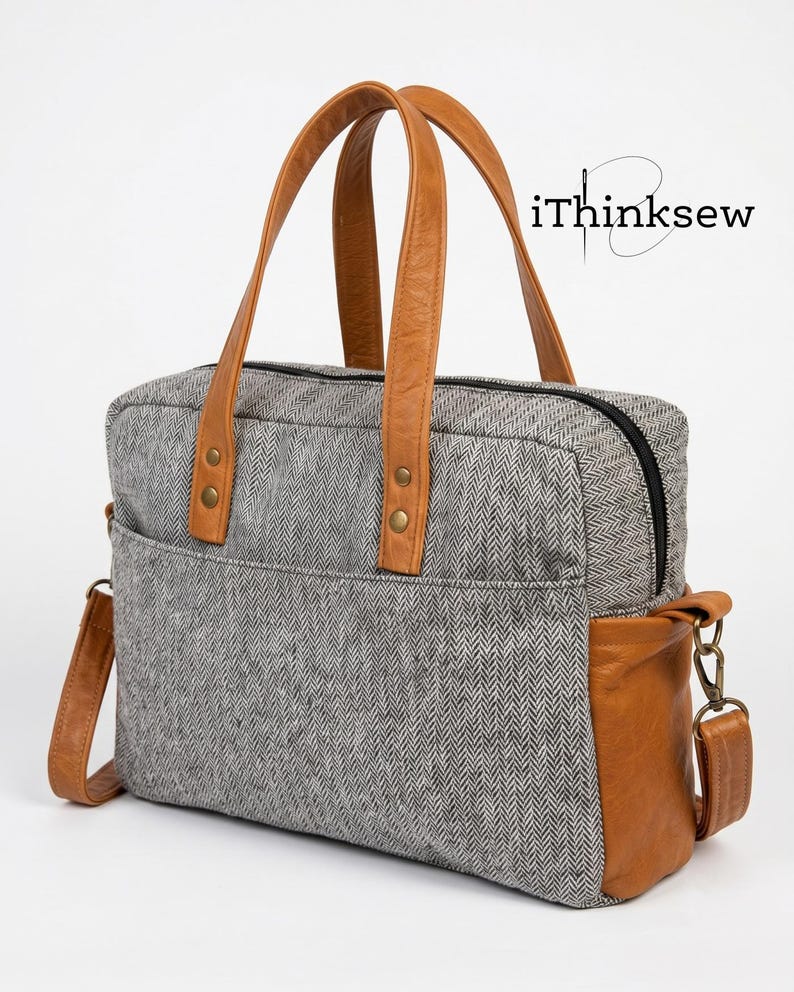 Boston Bag Sewing Pattern | Jolene Laptop Bag PDF Tutorial | DIY ...