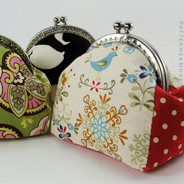 Andrea Coin Purse  PDF Sewing Pattern, metal frame pouch pattern