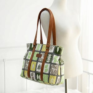 Sierra Shoulder Bag Sewing Pattern PDF | | Large Zippered Tote Pattern with Pockets | Travel Carry-on Handbag Tutorial image 1