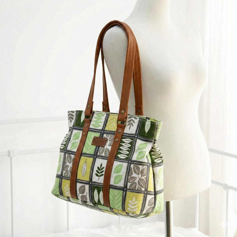 Sierra Shoulder Bag Sewing Pattern PDF | | Large Zippered Tote Pattern with Pockets | Travel Carry-on Handbag Tutorial image 1