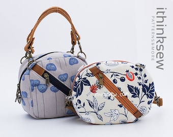 Kate 2 Style Mini Bags PDF Sewing Pattern, cosmetic bag, easy sewing pattern