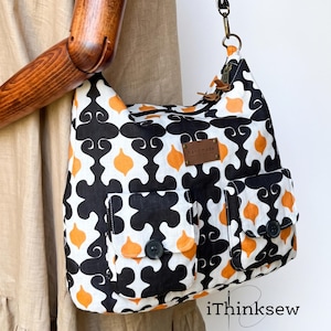 Leighton Crossbody Bag PDF Sewing Pattern | Shoulder Purse Tutorial | Everyday Hobo Bag | Slouchy Handbag Craft | DIY Maker Project