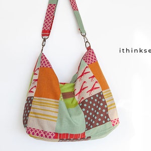 Millan Zippered Shoulder Bag PDF Sewing Pattern, Hobo Bag, easy sewing pattern