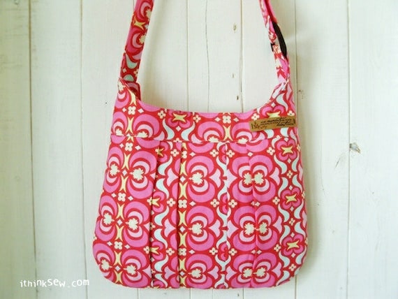 Rachel Retro Crossbody Bag Sewing Pattern | Pleated Hobo Purse PDF