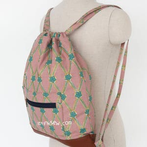 Merida Drawstring Backpack PDF Sewing Pattern, easy backpack pattern image 3