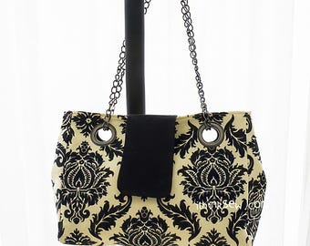Tote Bag Sewing Pattern PDF | Elegant Shoulder Bag Tutorial | DIY Handbag Template | Chain Strap Purse Pattern | Instant Download