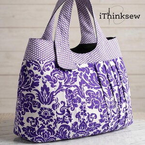Melanie Pleated Tote Bag Sewing Pattern PDF | Large Handbag Tutorial | DIY Everyday Purse Template | Bag Maker Guide