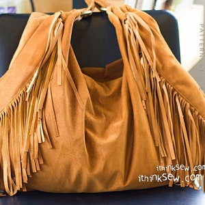 Karen Fringe Hobo Bag PDF Schnittmuster, Hobo bag Schnittmuster